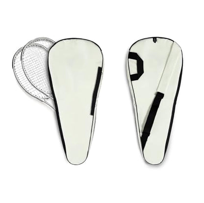2 Rackets Tennis Racket Cover Padded Tennis Racket Bag with Handle and Adjustable Shoulder Strap