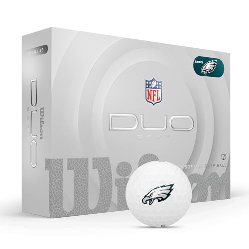 WILSON 2025 Duo Soft NFL Golf Ball - 12 Balls, White, Atlanta Falcons - color: Philadelphia Eagles