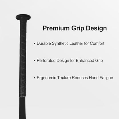 Modular Baseball Bat with Adjustable Length – Interchangeable parts for Customizable Fit – Converts from 28 Inch Bat to 17 Inch Short Bat – Versatile Design Aluminum Traning Bats (Matte Black)