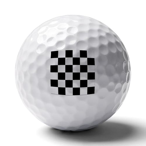 Black White Checkered Custom Golf Balls Soft Practice Training Golf Balls for Men Women Indoor Or Outdoor Use