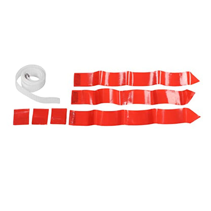 Football Belt Flags Tag 1 Belt with 3 Flags for Youth Competition Games Practices Training Red