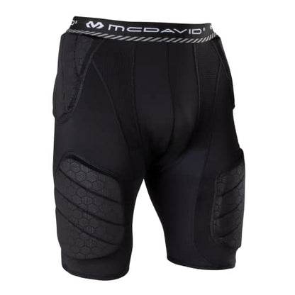 McDavid Youth Integrated 5-Pad Girdle, Durable & Breathable Padded Support with Hard-Shell Thigh Guards Football Kids - size: Youth-M, style: Black