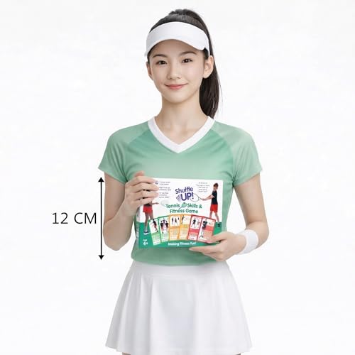 Shuffle Up Tennis Card Games - 70+ Fun & Active Skills Cards for Kids, Fitness Card Develop Fundamentals, Stamina & Strength, Easy to Play for Kids | Multiple Skill Level Cards Include 2 Dices - style: Tennis Card Games