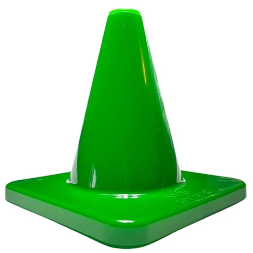 LVL10 Pro Training Cones - 6" Soccer Training Cones for Sports - for Basketball, Football, Basketball and Agility Drills - Soccer Field Markers That Won't Crack, Slide or Fly - color: Green, style: 20 Pack