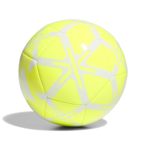 adidas Starlancer Club Soccer Ball - color: Lucid Lemon/White, size: 4