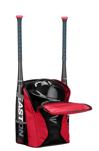Easton | FUTURE LEGEND Backpack Equipment Bag | Baseball/Softball | T-Ball/Rec/Travel | Multiple Styles - color: Red