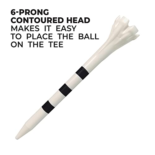 Champ Zarma FLYtee My Hite 2-3/4" 30 count - color: White/Black Stripes
