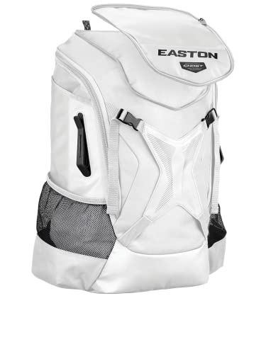 Easton | Ghost NX Backpack Equipment Bag | Adult | Fastpitch Softball | Team Logo Panel | Multiple Colors - color: White