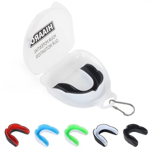 6 Pack Sports Mouthguard, Kids & Youth Mouth Guard with Case for Boxing, MMA, Hockey, Soccer, Basketball, Size L - size: Large (7-14 Year old)