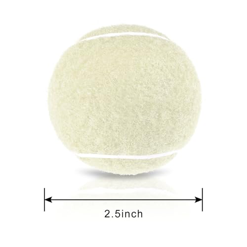 Tennis Balls 6 Pcs Training Tennis Balls Come with Mesh Bag for Easy Transport Beginner High Elasticity Practice Loose Tennis Ball for Dogs Natural Rubber Material