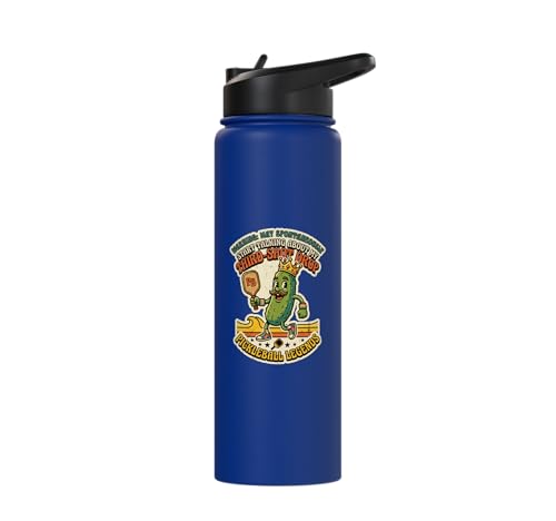 Third-Shot Drop Ironic Pickleball Hobby Player Stainless Steel Insulated Water Bottle - color: Royal Blue