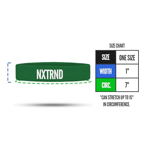 1 Pair Nxtrnd Bicep Bands, Sweat-Absorbent Arm Sweatbands, Football Accessory - color: Dark Green