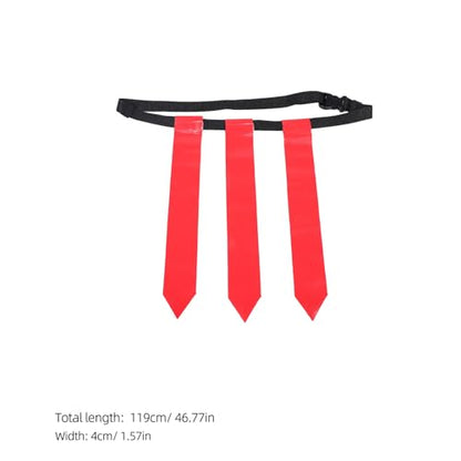 KESYOO Adjustable American Football Flags Belt for Adults and Youth 2 Pieces Yellow and Red Flags with Black Bag Portable Heavy Duty Material for Training
