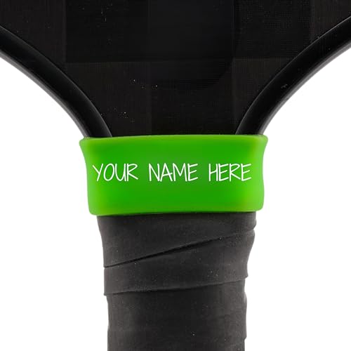 Custom Pickleball Paddle Name Band Tag – Personalized Grip Accessory for Players | Paddle Gifts for Pickleball, Tennis, Racquetball | Ships Fast from USA - color: Emerald Green