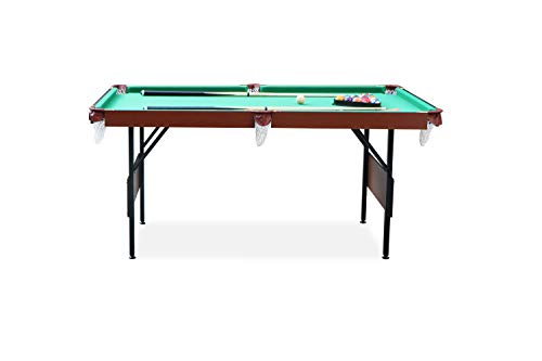 RACK Crux 55-inch Folding Billiard/Pool Table – Portable, Space-Saving Foldable Design - style: Mint Green Original