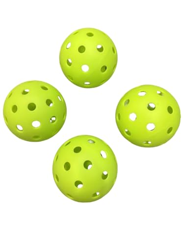 4-Pack Green X-40 Pickleball Balls 74mm Diameter 40 Holes Outdoor Pickleball Balls