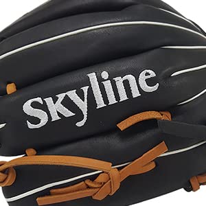 SKYLINE LEXIO LX06BK Baseball Glove for Infield Youth Adults Sports and Adult Baseball Training Competition Glove, Tanned Steer Hide Leather Glove
