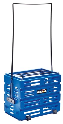 Tourna Ballport Deluxe Tennis Ball Hopper with Wheels - style: Blue