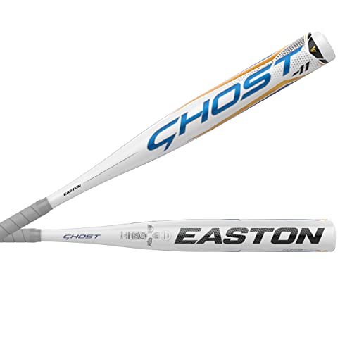 Easton | Ghost Youth Fastpitch Softball Bat | Approved for All Fields | -11 Drop | 1 Pc. Aluminum - color: White/Gold, size: 29 Inch