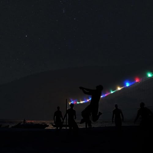 Aoneky Glow in The Dark LED Light Up 32ft Portable Volleyball Net