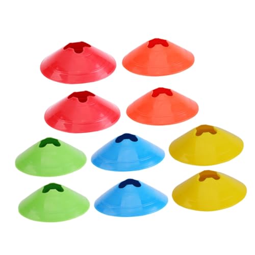 10Pcs Colored Marker Discs for Soccer Training Bright Visuals for Agility Drills and Outdoor Activities for Football and Basketball Training