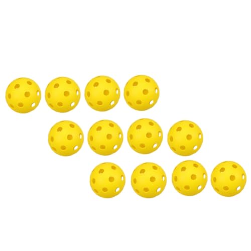 Mikikit Golf Indoor Practice Balls Indoor Balls Porous Balls Hollow-Out Balls Hollow Balls Indoor Training Balls - color: Yellow