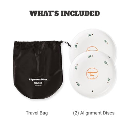WHYGOLF Alignment Discs & Padded Golf Alignment Rods – Versatile Golf Training Aid for Swing Plane, Path, Posture & Setup – Easily Adjust Angles for Better Accuracy - style: Discs & Rods Bundle