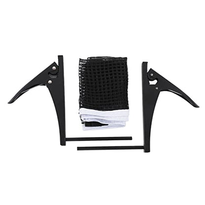 Professional Standard Table Tennis Net Bracket Set, Wireless Table Tennis Net Rack Kit with Nylon Net and Stainless Steel Clamps for Indoor Outdoor Play