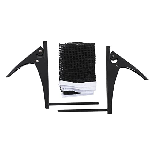 Professional Standard Table Tennis Net Bracket Set, Wireless Table Tennis Net Rack Kit with Nylon Net and Stainless Steel Clamps for Indoor Outdoor Play
