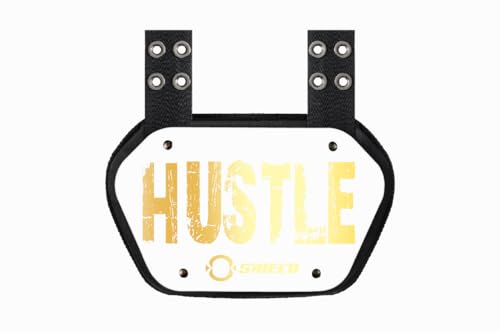 O Shield Golden Cross Chrome Football Back Plate, Lower Back Pads for Football Players, Rear Protector, Cross Series - size: Youth (Weight less than 180 Pounds), style: Hustle White