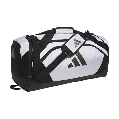 adidas Team Issue Duffel Bag – Durable for Sports & Travel - color: White/Black/2