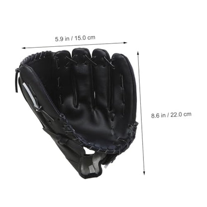 LIOOBO PU Thickened Baseball Glove for Pitcher Training Mitt with Impact-Resistant PU Flexible Infield Catcher Glove for Beginner Youth Practice