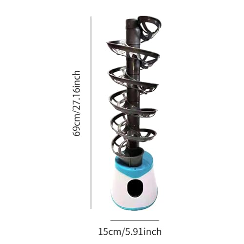 kowaku Table Tennis Robot Portable Table Tennis Equipment Launcher Automatic Table Tennis Serve Machine for Beginners Training - size: Holds 50 Balls