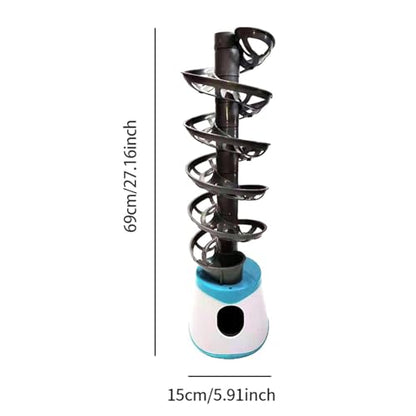 kowaku Table Tennis Robot Portable Table Tennis Equipment Launcher Automatic Table Tennis Serve Machine for Beginners Training - size: Holds 50 Balls