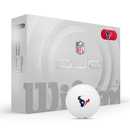 WILSON 2025 Duo Soft NFL Golf Ball - 12 Balls, White, Atlanta Falcons - color: Houston Texans