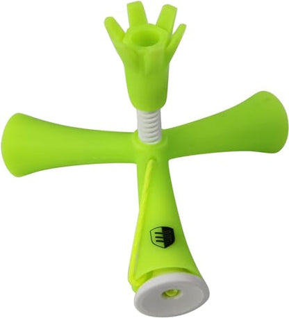 Green Portable Golf Tee Adjustable ABS Anti-Flying Tripod Multifunctional Pin-up Reduce Side Spin for Training Court Clubs Practice and Driving Range Mats Golf Tees On-Course Accessories