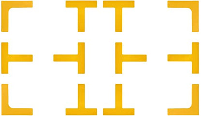Court Lines Marker Kit Throw Down Markers Create Your Own Mini Pickleball Tennis Court (Yellow T L Shape)