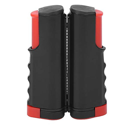 LIZEALUCKY Table Tennis Net Rack Portable Telescopic Adjustable for Pong Players - color: Wavy edge black and red