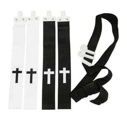 Peryiter 2 Set Player Flag Football Belt Christian Cross Adjustable Football Belts and Flags for Players Youth Adults Sport Team Training Competition