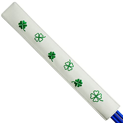 Golf Alignment Stick Cover Case Holder Hold at Least 3 Sticks Lucky Clover Pattern Design