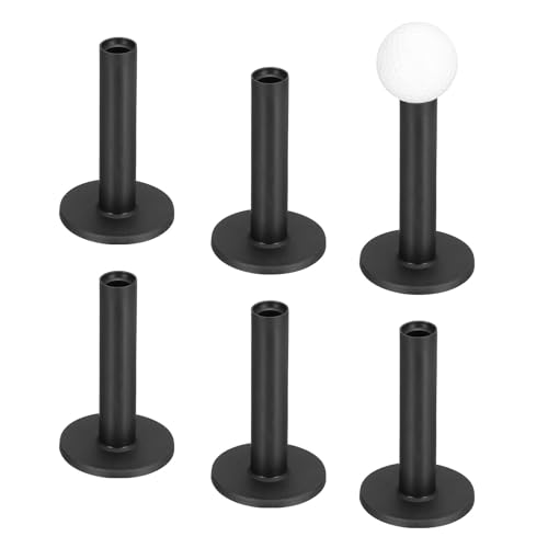 Rubber Golf Tees [] - Flexible Stable Ball Holder Use for Home & Outdoor & Indoor Tall Training Driving Range - [] Hitting Mats - color: Black, size: 3.46IN