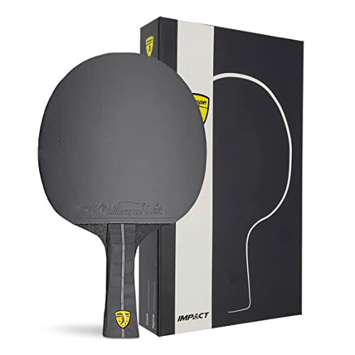 Killerspin Impact Series Table Tennis Paddles - Black/Black Ping Pong Racket, Table Tennis Equipment for Beginners/Intermediates - Ensures Solid Control and Spin - style: Impact D5 SmartGrip