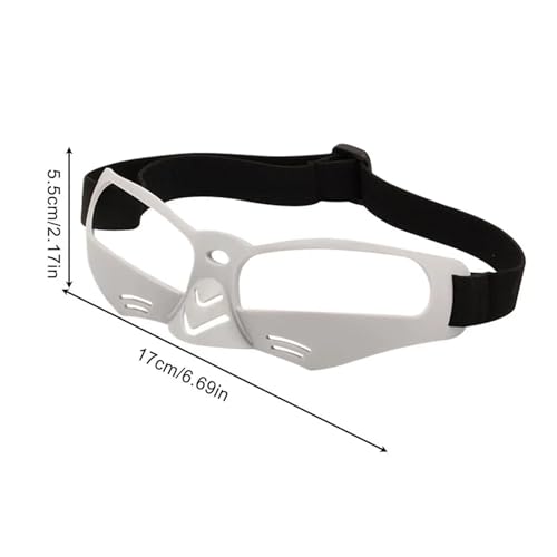 Dribbling Goggles Basketball 2PCS Lightweight Player Glasses - Basketball Practice Accessories for Youth Adults Kids - color: WHITE