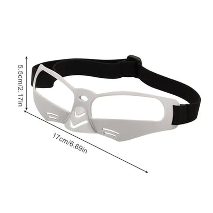 Dribbling Goggles Basketball 2PCS Lightweight Player Glasses - Basketball Practice Accessories for Youth Adults Kids - color: WHITE