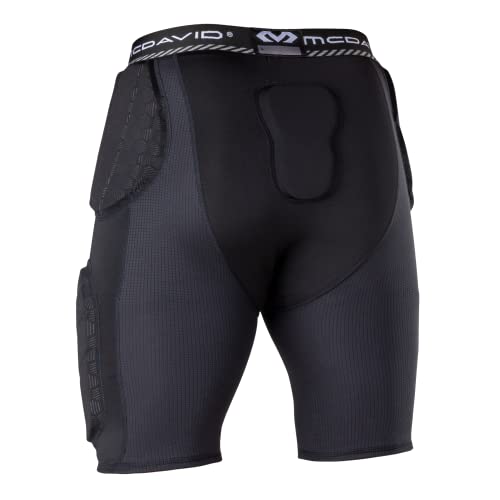 McDavid Youth Integrated 5-Pad Girdle, Durable & Breathable Padded Support with Hard-Shell Thigh Guards Football Kids - size: Youth-M, style: Black