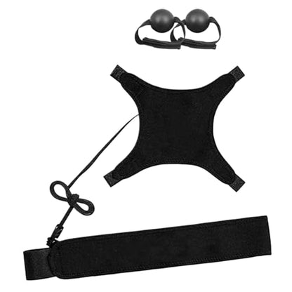 1/6set Elasticity Volleyball Training Kit Adjustable Soccer Aid Spike Trainer Creativity Improves Dribbling Skills - color: Black, size: 6set