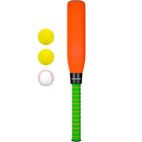 CeleMoon 22 Inch Soft Foam Kids Baseball Bat Set with Balls | Gift Toys for Children Toddlers Boys Girls Age 3-5-8 Outdoor Indoor Sport T Ball Game Playing
