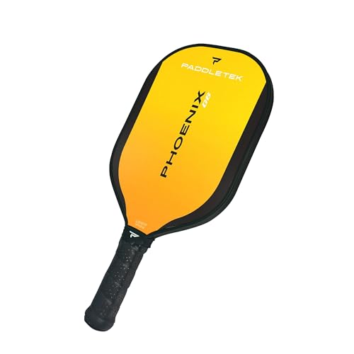 Paddletek Phoenix G6 Pickleball Paddle | Professional Pickleball Paddles with Honeycomb Core, Polycarbonate Surface, Graphite PolyCore & High Tack Performance Grip | USAPA Approved - color: HORIZON (Yellow)