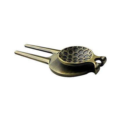 Golf Divot Repair Tool with Golf Club Skull Ball Marker Golf Gift for Golfer (Club)
