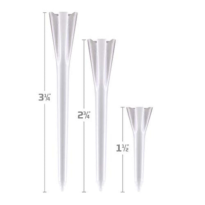 Izzo Plastic Golf Tees (100 Pack) - color: White, style: 1.5 Inches